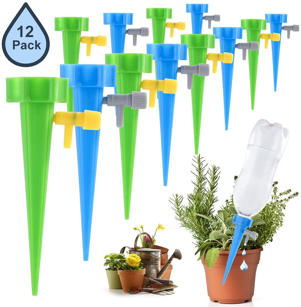 1/6/12PCS Self-Contained Auto Drip Irrigation Watering System Automatic Watering Spike For Plants Flower Indoor Household