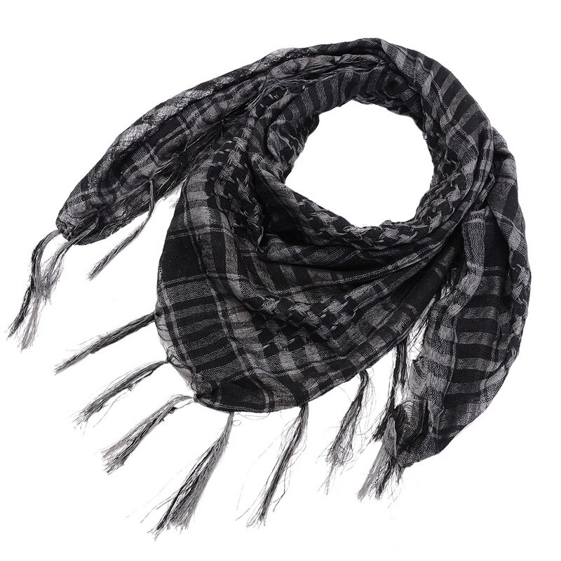 Bufanda de pata de gallo árabe para mujer, gruesa de invierno, suave, cálida, de Cachemira, blanca y negra, larga, con borla,: YELLOW