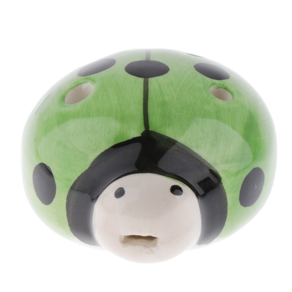 Flauto in ceramica Ocarina a 6 fori Soprano C per strumenti musicali per principianti: Green