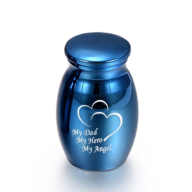 Kleine urnen voor menselijke as, mini-urn voor huisdieren, as van roestvrij staal