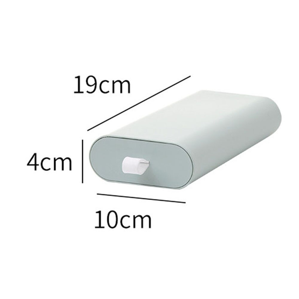 Under The Desk Storage Box Invisible Drawer Paste Office Desk Bottom Finishing Box Dormitory Desktop Stationery Box Cosmetic Box: Green S