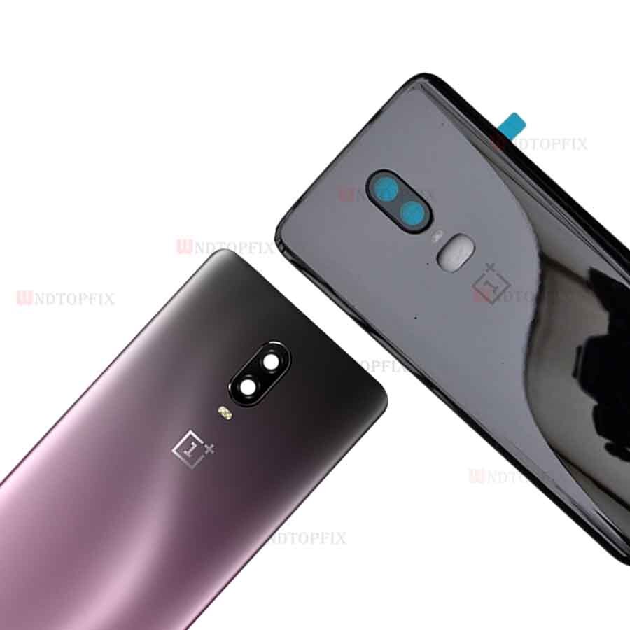 3D Glas Voor Oneplus 6 Back Battery Cover Deur Achter Glas Voor Oneplus 6T Batterij Cover 1 + 6T Behuizing Case Met Camera Lens