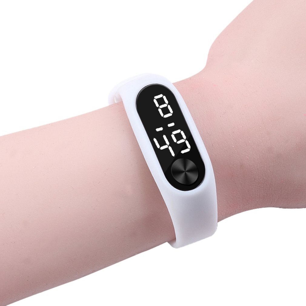 Carlota Casual Sport Armband Snoep Kleur Digitale Led Elektronische Horloges Voor Kinderen Zachte Siliconen Horlogeband Voor Kids