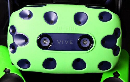 SILICONE CASE SHELL COVER PROTECTIVE CASE for HTC VIVE PRO VR GLASSES HELMET: Green
