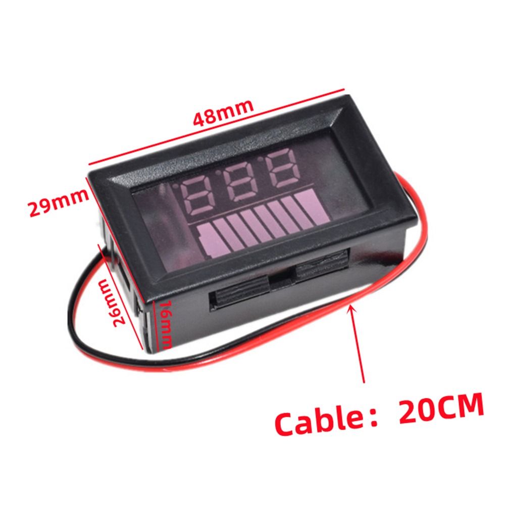 Indicatore di livello di carica della batteria dell'auto 12/24/36/48V misuratore di capacità della batteria al litio professionale Schermo tester del Schermo digitale a portato