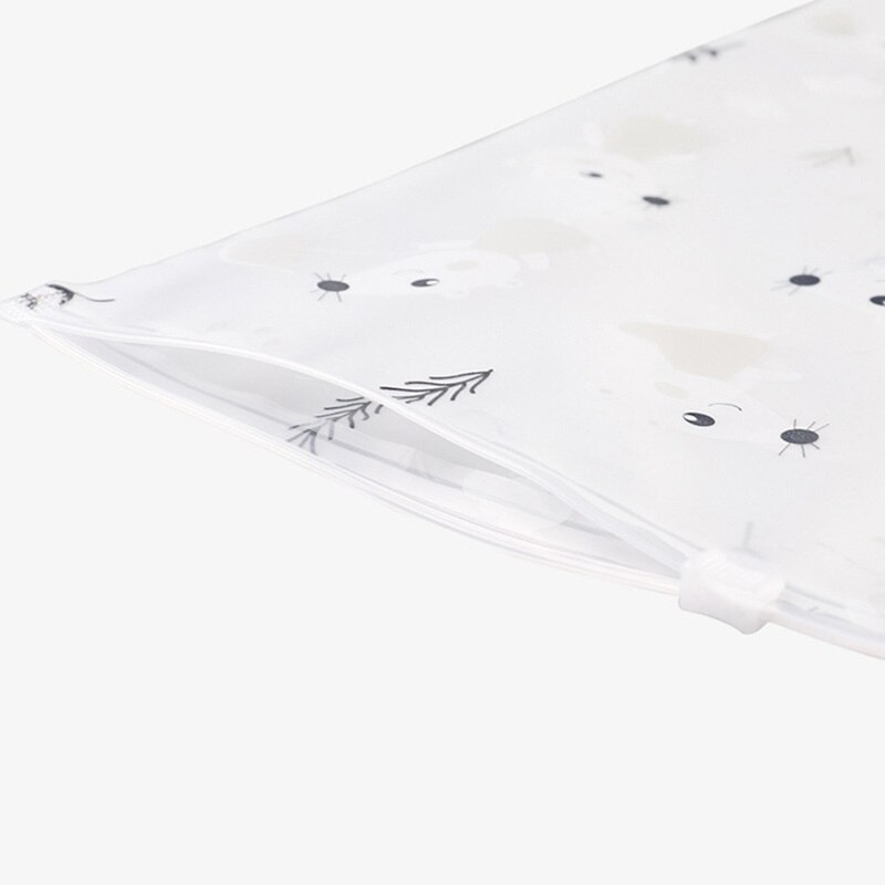 Animal dos desenhos animados impressão transparente organizador de viagem saco de armazenamento de roupas com zíper bolsa de toiletry saco de bagagem