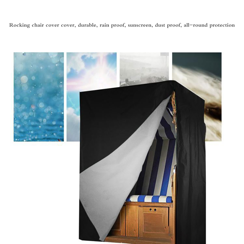 Garden Bench Dustproof Cover Waterproof Breathable Outdoor Bench Seat Cover Black Outdoor Furniture Cover UV Protection Useful