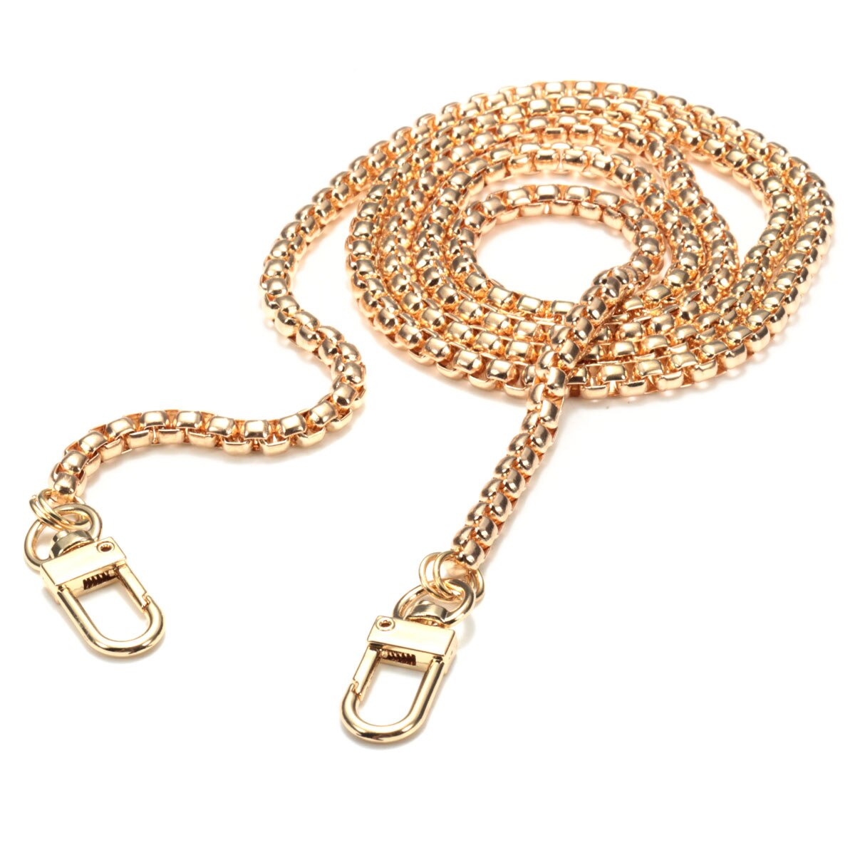 120 Cm X 6 Mm Rvs Purse Chain Strap Handvat Schouder Crossbody Handtas Tas Metalen Vervanging 3 kleur: Gold