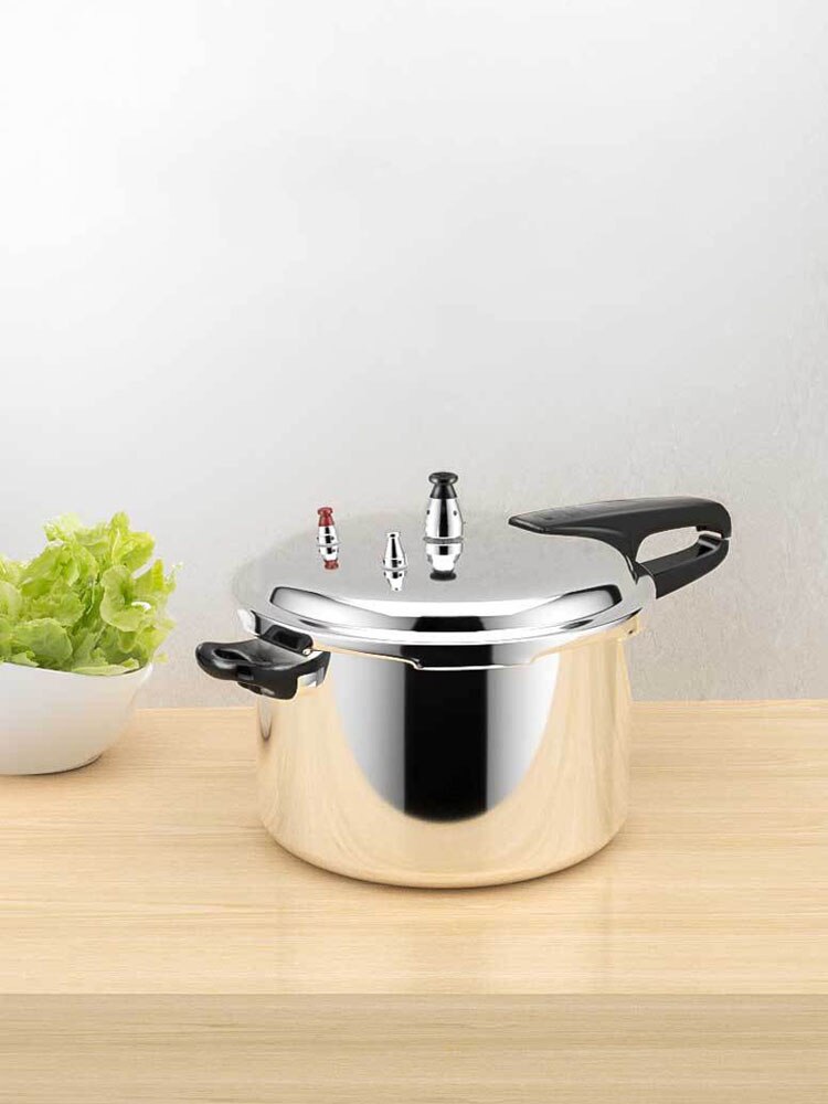 18/20/22cm Aluminum Uncoated Kitchen Pressure Cooker Soup Cooking Gas Stove/Open Flame Outdoor Camping Kitchenware: 22cm