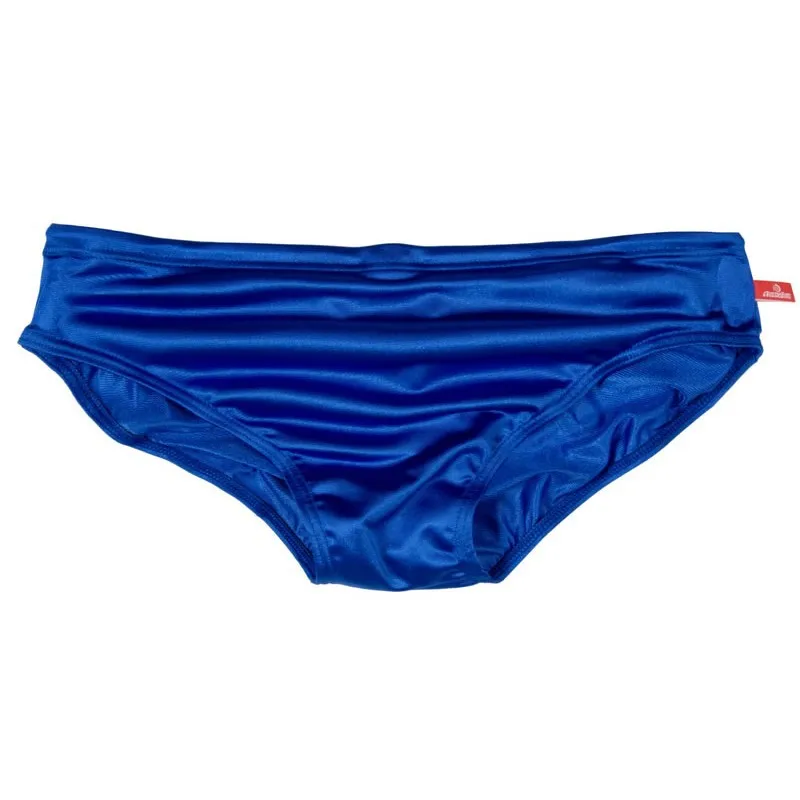 Summer Swimwear Men Solid Swimsuit Boy Swim Suits Beach Surfing Shorts Man Triangular Swimming Briefs: M / Blue