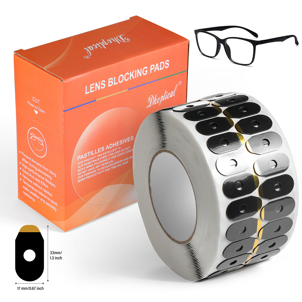 1000 stück hochklebende, rutschfeste, hydrophobe pc-linsenblockierpads zum schutz optischer linsen, linsenschleifzubehör