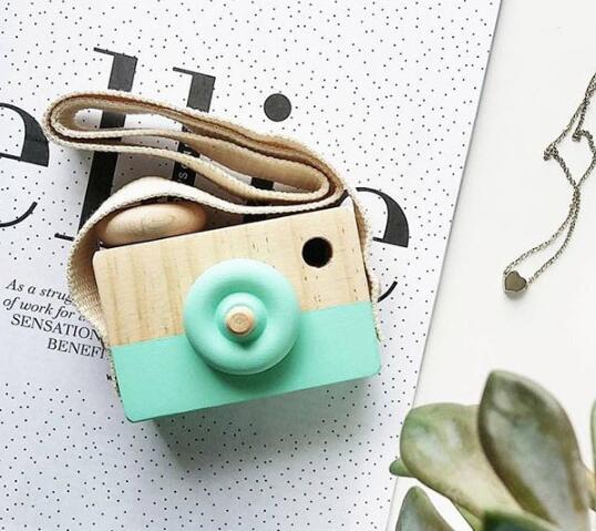 Cámara de madera para niños y bebés, juguete educativo para decoración de fotografía, de cumpleaños, producto , ,: green