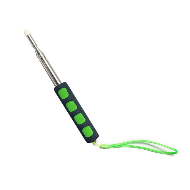 Mástil telescópico portátil de acero inoxidable, mástil de 2M, 9 secciones, color rojo/verde/amarillo/Azul, con funda de esponja, decoraciones de jardín: green