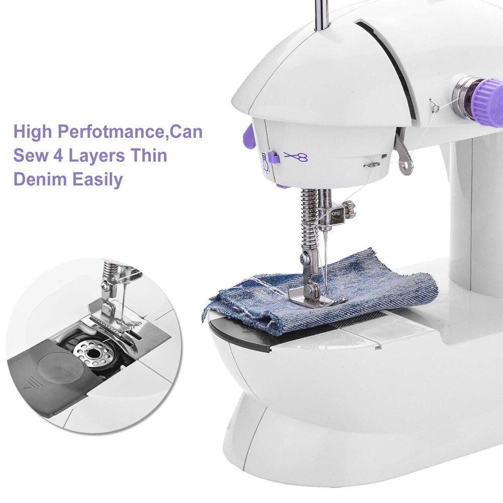 Portable Mini Sewing Machine Crafting Mending Machine with Light for Household JAN88