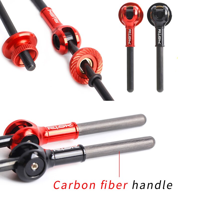 Fiets Titanium Quick Release Road Wiel Set Hub Staaf Carbon Fiber Schacht