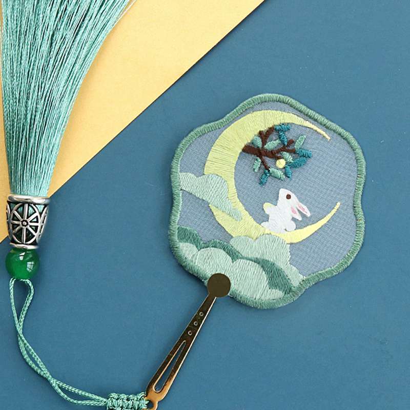 DIY Material Package Antique Bookmark Classical Self-embroidered Bookmark Material Package Embroidery Kit Embroidery Handmade
