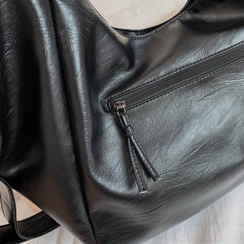 Vrouwen Lederen Draagtas Grote Handtassen Voor Vrouwen Grote Schoudertassen Vrouwelijke Effen Kleur Eenvoudige Crossbody Tassen