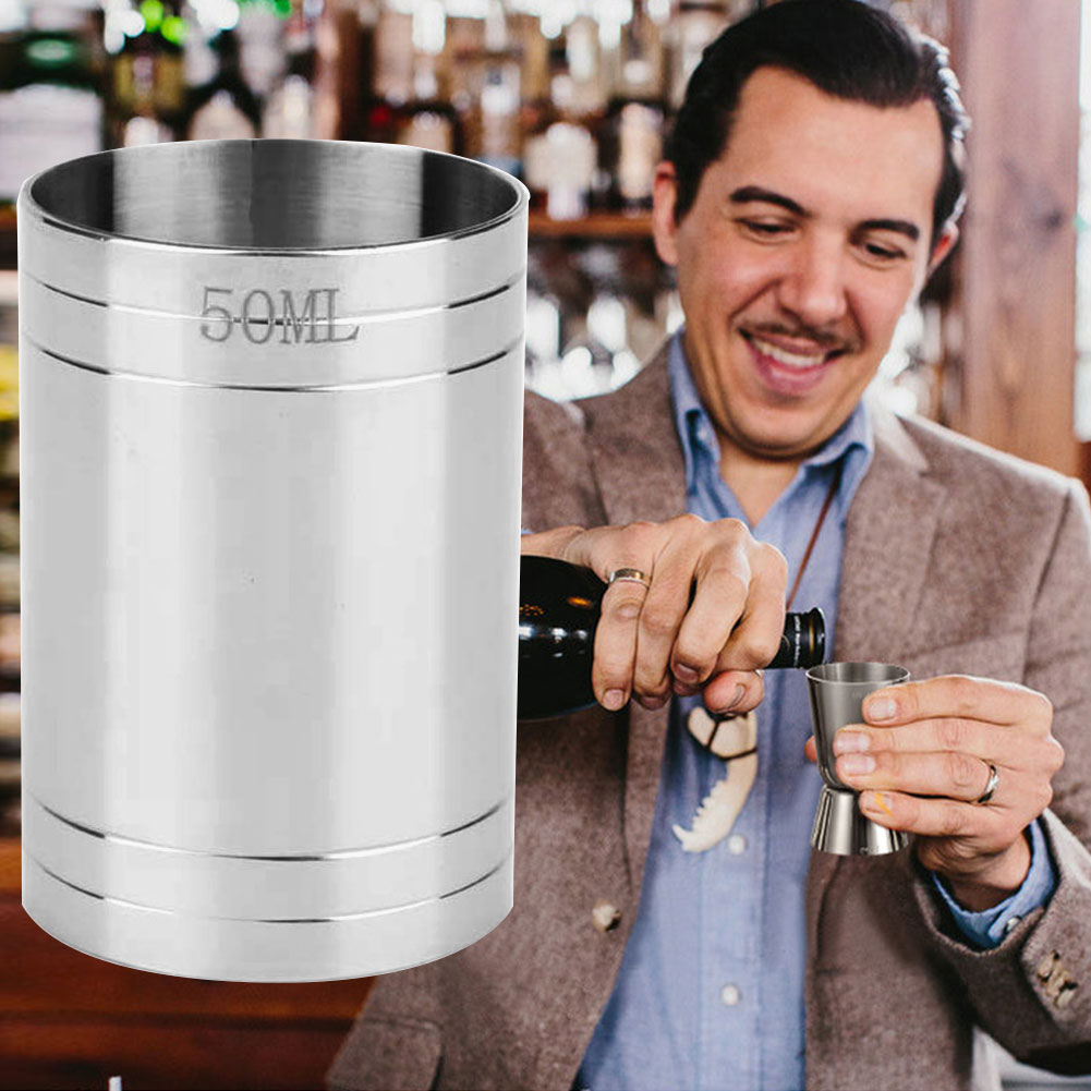 Spirit Measuring Cup Practical Thimble Cylinder Shape Stainless Steel Bar Kitchen Wine Lightweight Jigger Durable Tool Party