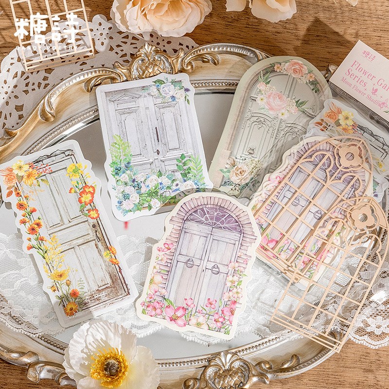 Juego de 15 piezas de Material de ventana de celosía Vintage, papeles decorativos para álbumes de recortes de Collage y proyectos de manualidades DIY