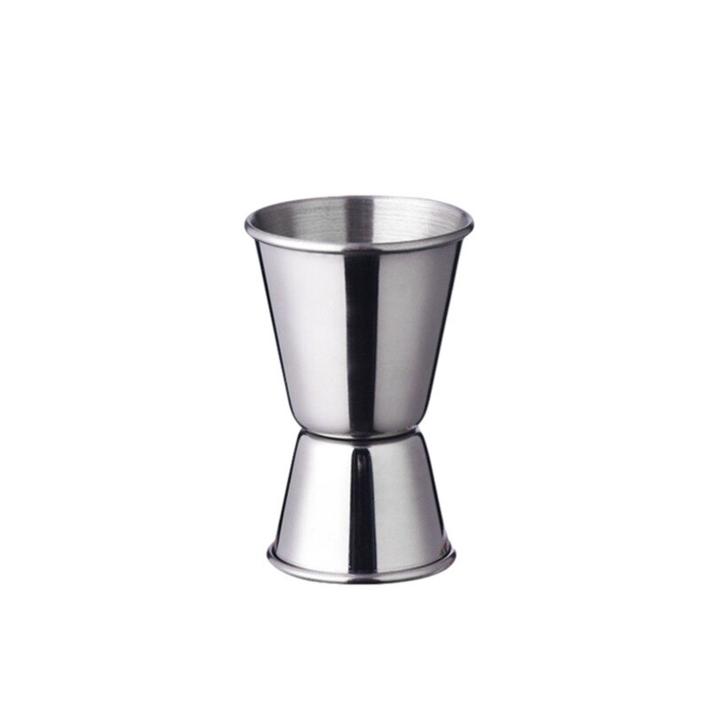 304 Stainless Steel Double Head Measuring Cup with Scale Ring Crimping Ounce Cup Cocktail Bar Bartender Measurer: Default Title
