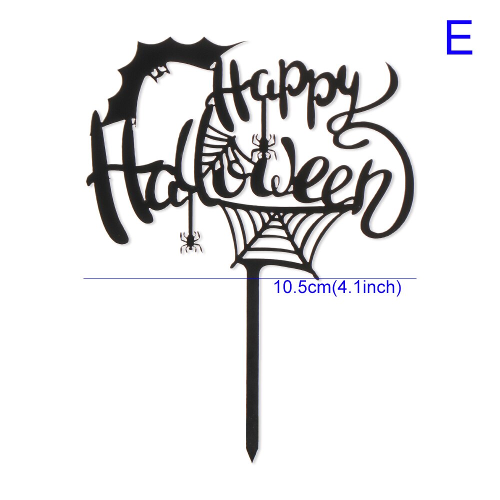 Halloween cupcake toppers dekorer blokk buh Alv spøkelse edderkopp heks lue katt kake dessert kake dekorasjon toppers festutstyr: E