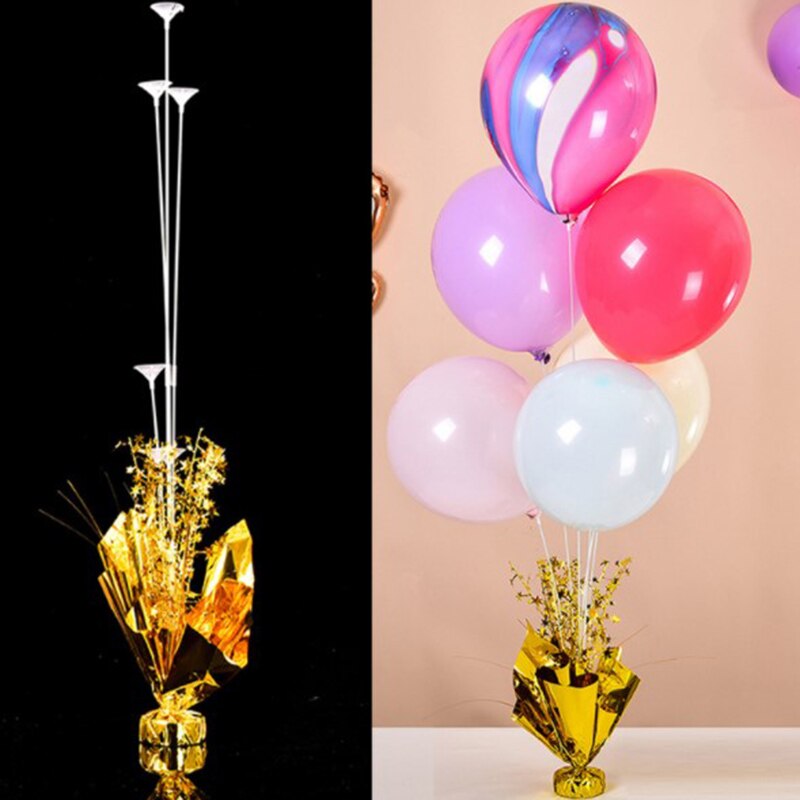 6 Buizen Ballon Standhouder Kolom Confetti Ballonnen Gelukkige Verjaardag Bruiloft December