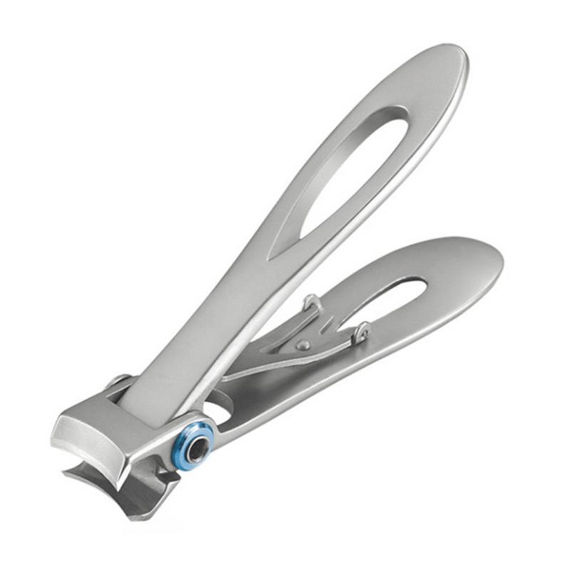 Large Size Nail Clippers Double Arc Nail Toe Beauty Manicure Stainless Steel Nail Toe Cutters Black Silver Color: Silver