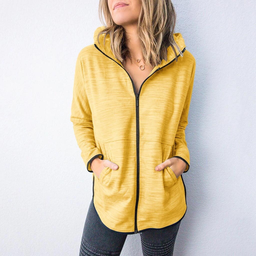 Vrouwen Winter Herfst Solid Hooded Lange Jassen Casual Sport Jassen Met Pocket Warmer Rits Jas Brede taille Bovenkleding Vrouwelijke