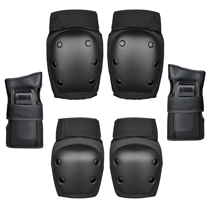 Kit Protection 6 Pièces – Genouillères, Coudières, Poignets – Skate, Vélo