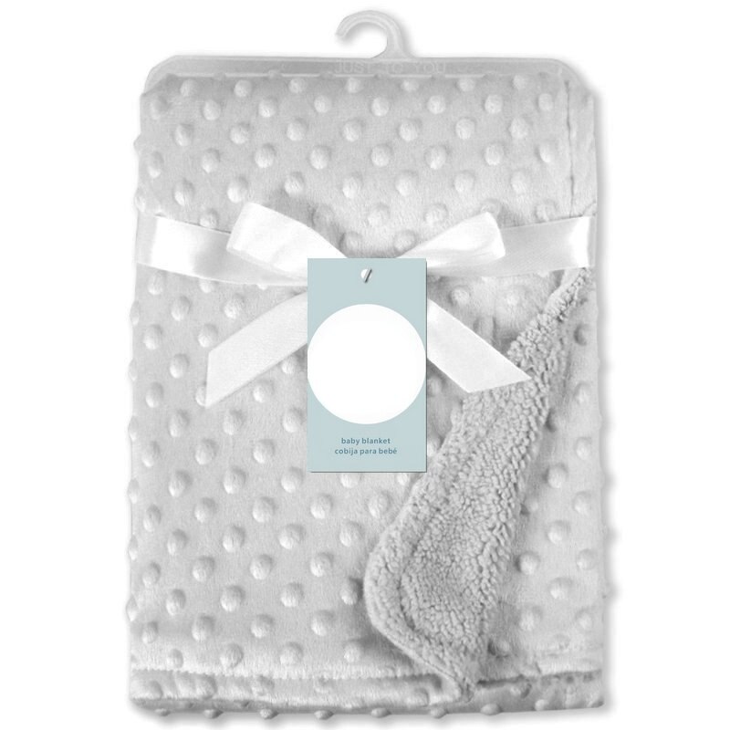 Baby Deken &amp; Inbakeren Pasgeboren Thermische Zachte Fleece Deken Winter Effen Beddengoed Set Katoenen Dekbed Baby Beddengoed Inbakeren Wrap: Gray