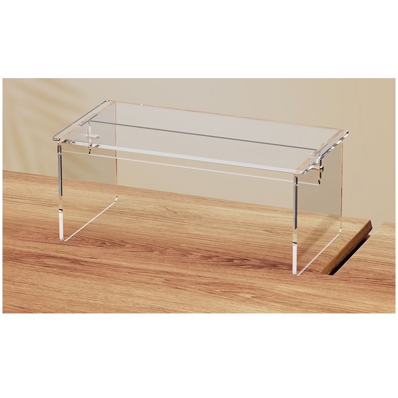Acrylic Storage Rack Desktop U-shaped Display Rack Cabinet Transparent Height Increasing Rack Baffle Wardrobe Layered Partition