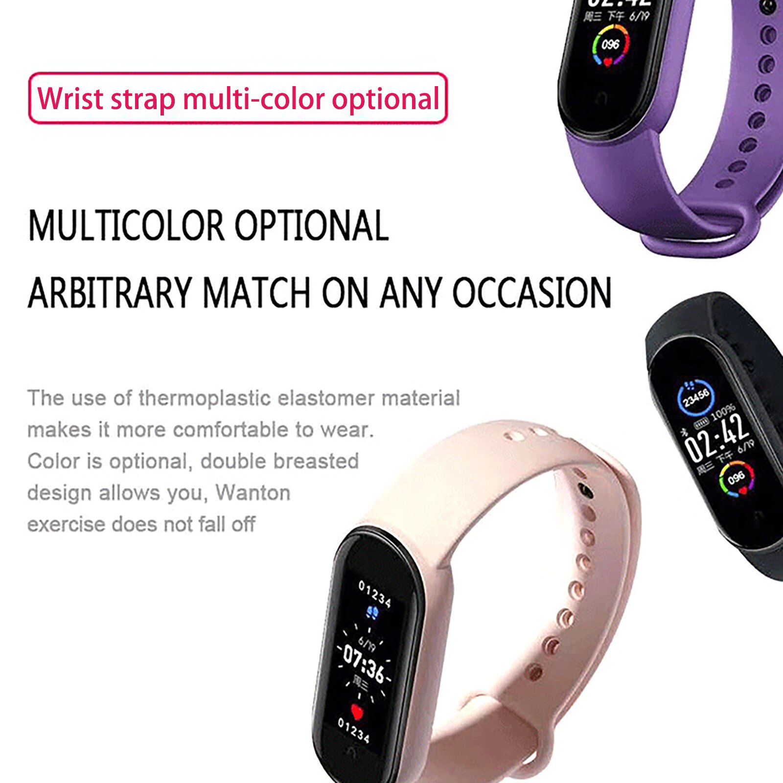 M5 Smart Band Sport Smart Horloge Mannen Vrouw Bloeddruk Hartslagmeter Fitness Armband Voor Android Ios Smart Polsbandjes