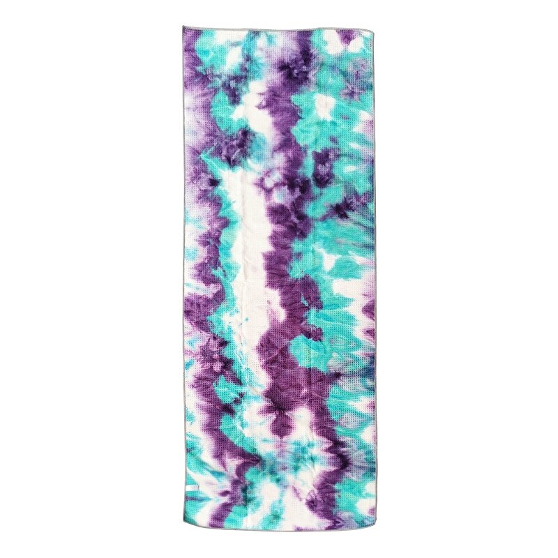Oyoo tie-dye print yoga tæppe svedabsorberende yoga træning tæppe tæt hud ikke-flip farverig yogamåtte håndklæde: Lysegrøn