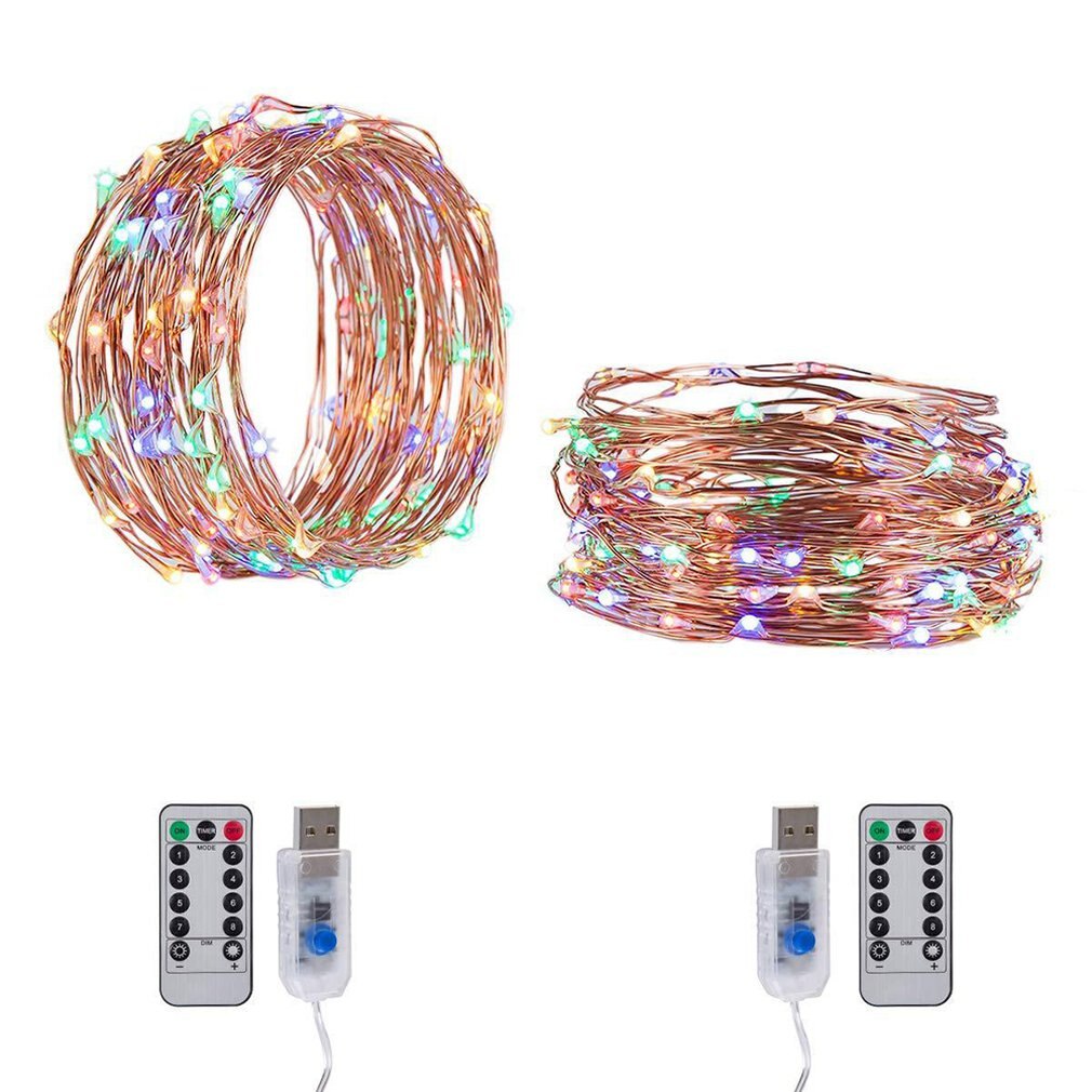 Usb Remote Control Copper Wire Light String Christmas Day Wedding Decoration Led Copper Wire Star Lights