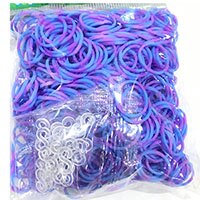 600 Stks/pak Bruin Kleur Loom Elastiekjes Chocolade Kleur Rubber Band Refill Kit Met 25 S Clips 1 Haak Koffie kleur Loomy Bands: Zilver