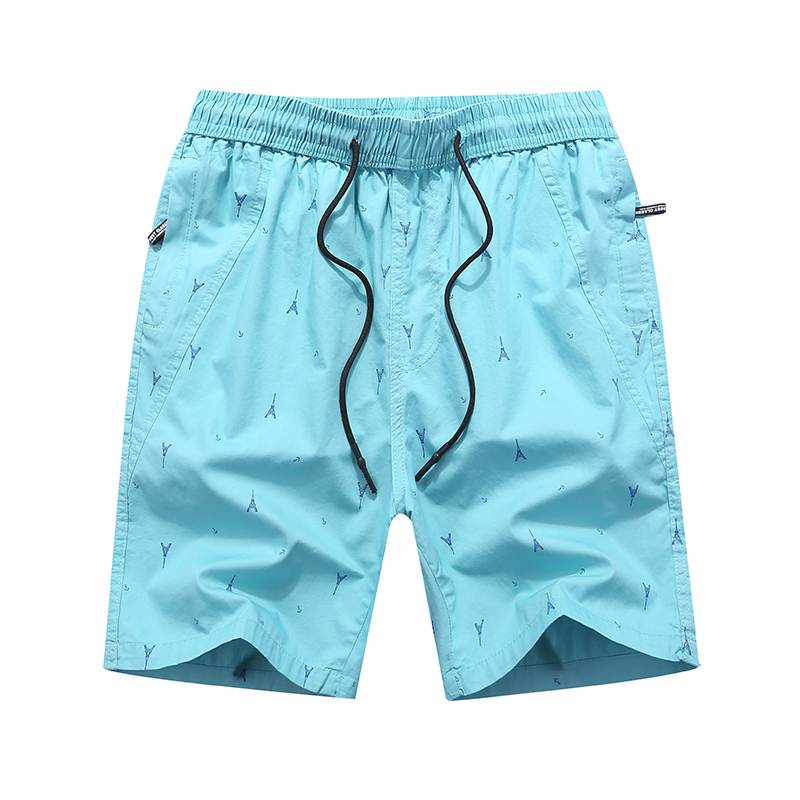 Arbeit aus Drucken Baumwolle Ladung-kurze Hose Männer lässig Sommer kurze Hose für Männer Safari Stil Taschen Mann Kurze Hosen Plus Männer kleidung 4XL: Himmel Blau982 / L