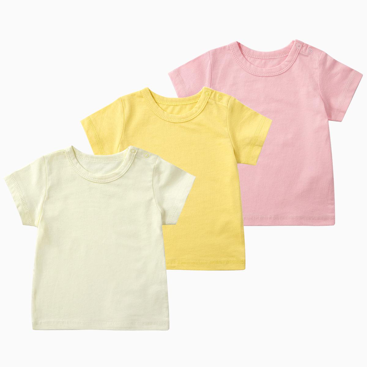 Short Sleeved Shirt 0-2y Boys And Girls Summer Casual T-shirt Toddler Girl Tops Kids Boy T-shirt Cotton Clothing Baby Boy Tops