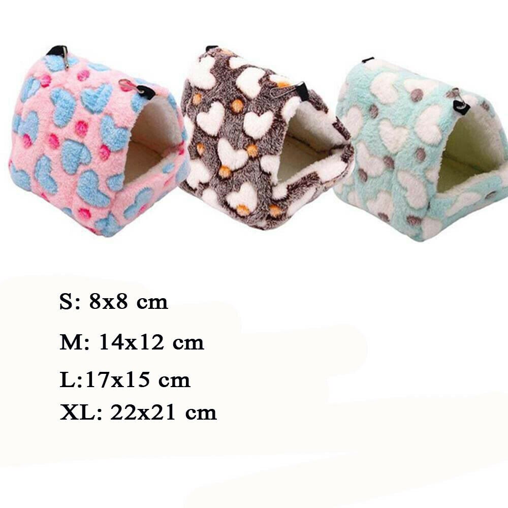 Hangmat Nest Fret Konijn Cavia Rat Hamster Zweefvliegtuig Slaapzak Muizen Bed Speelgoed Katoen Nest Warmer Huis Dikke In winter