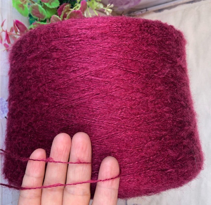 Begrænset 520g super smuk pink blød helse plys mohair garn til strikning baby økologisk akryl vævet hækletråd  x5177