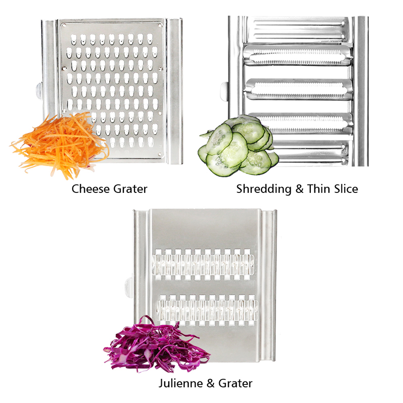 3 In 1 Rvs Groentesnijder Aardappel Wortel Rasp Multifunctionele Fruit Shredders Dunschiller Kitchen Tools