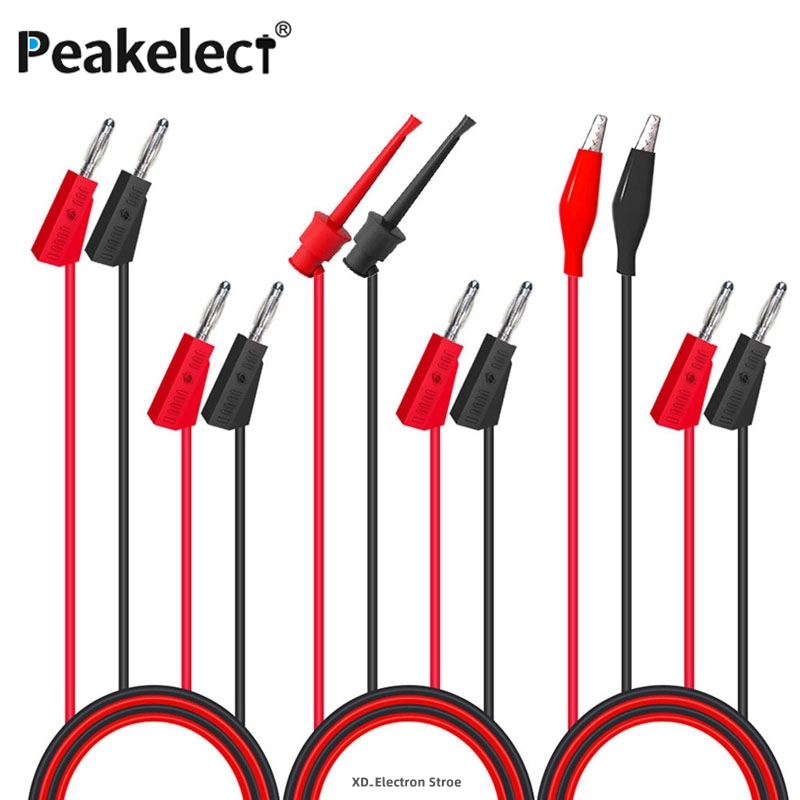 Peakelect P1051B Multimeter Test Lead Kit 4Mm Banana Plug Banana Plug / Test Haak/Alligator Clip Kabels voor Elektrische Werk