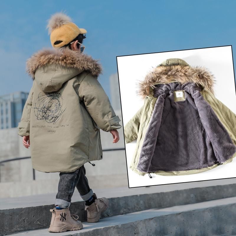 Outono e inverno meninos jaqueta casual meninos além de veludo acolchoado crianças com capuz jaqueta quente meninos roupas 5 6 8 10 anos