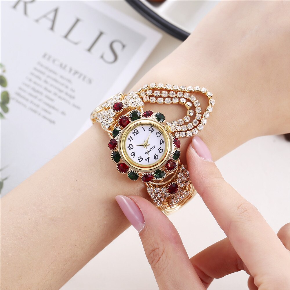 Top Luxe Strass Armband Horloge Vrouwen Horloges Dress Horloges Dames Horloge Vrouw Reloj De Mujer