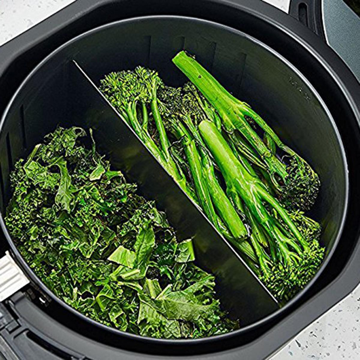 de divisor de freidora de aire XL, Compatible con cestas de freidora de aire de 9 pulgadas. Divisor de cesta de freidora de aire mantiene los alimentos separados