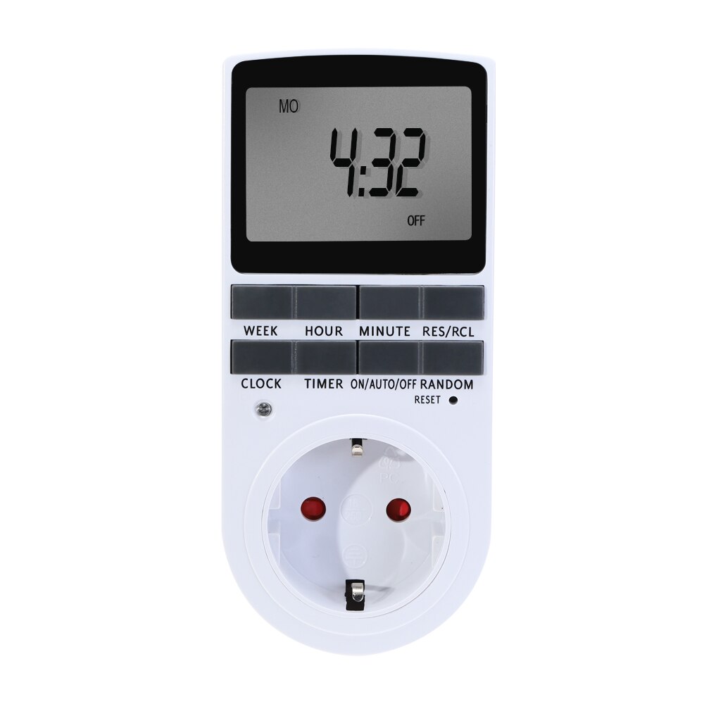 EU AU US UK BR Plug Socket Timer Switch Electronic Digital Plug-in Programmable Week 7 Day 12/24 Hour