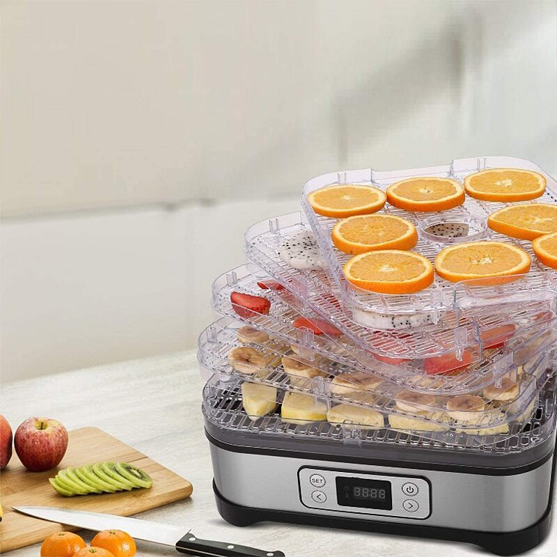 Multi-Lade Digitale Voedsel Dehydrator Vlees Groenten Droger Dehydrator Machine Elektrische Onderhouder Voor Vlees Rundvlees Fruit Bloemen Hwc