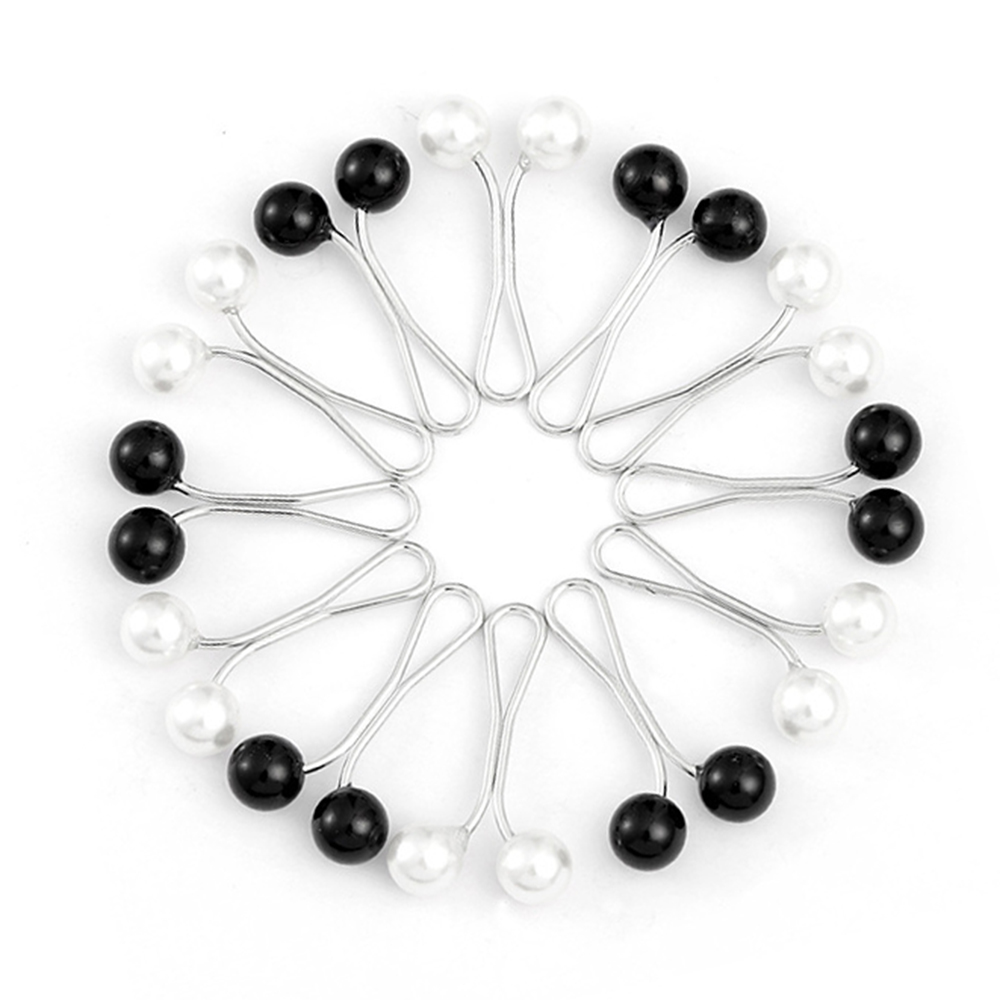 12 pièces/lot goutte perles broches femmes musulmanes châle écharpe Clips dame foulards Hijab pour femmes perle broche broche multicolore Hijab Clips: Imitation plaquée rhodium