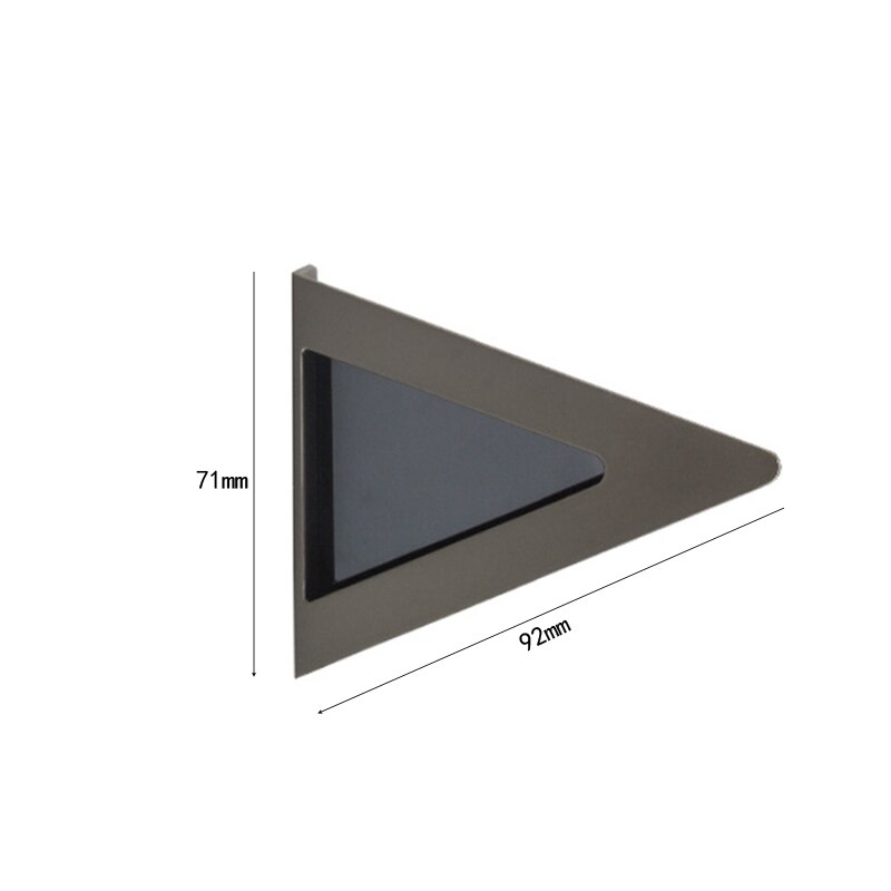 Modern triangle cabinet door handle Plane embedded drawerpulls Brushed brass/ black 3.6"/5" Kitchen furniture handles hardware: Pearl grey small
