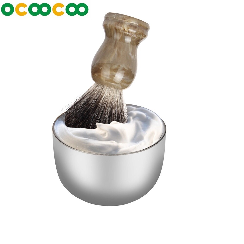 Men's Shaving Mug Bowl Cup For Shave Brush Stainless Steel Metal