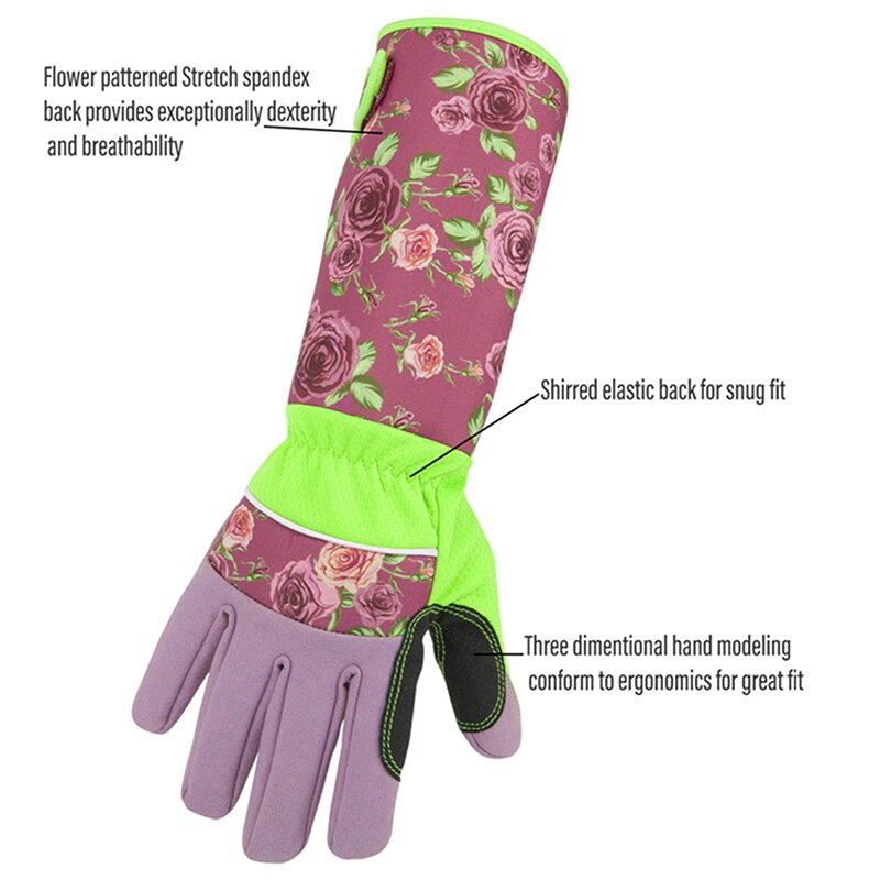 Long Gardening Gloves Plant Pruning Thorn Proof Garden Gloves with Long Forearm Protection Gauntlets Unisex 1 pair LBShipping